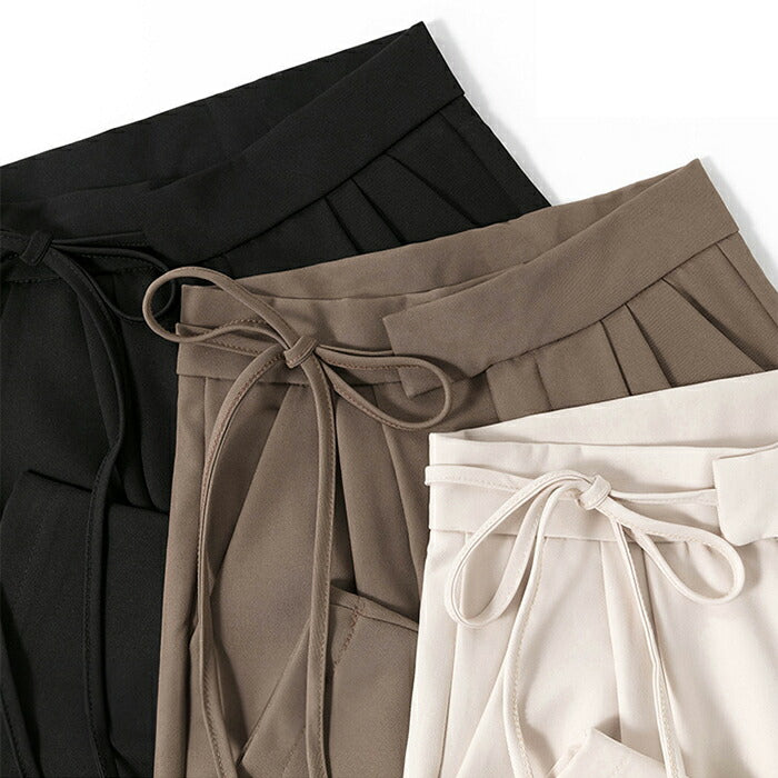 05size | サイドリボンタックワイドパンツ