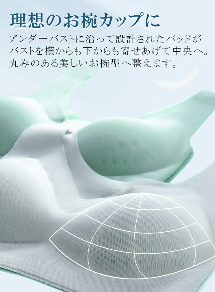 脇肉対策ノンワイヤーブラ