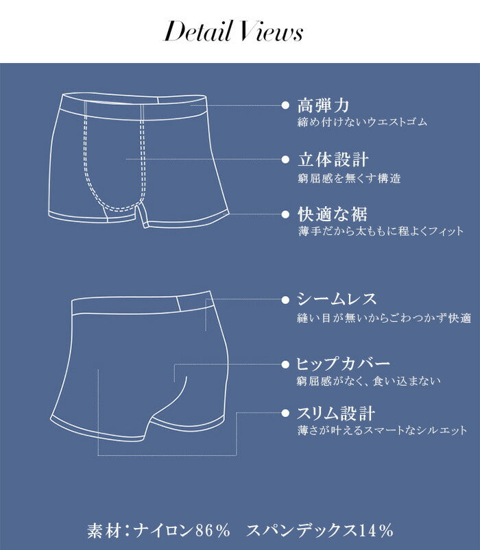 極薄メンズボクサーパンツ