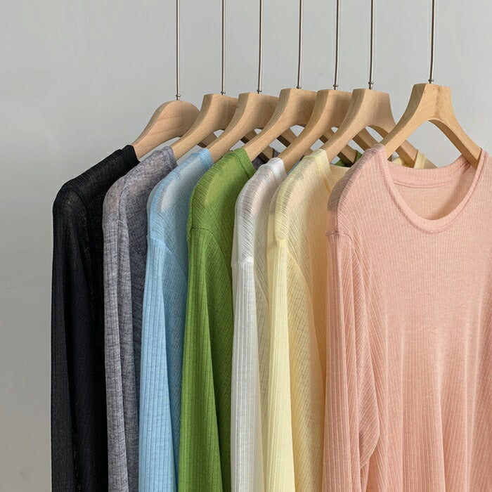 リブニットトップス