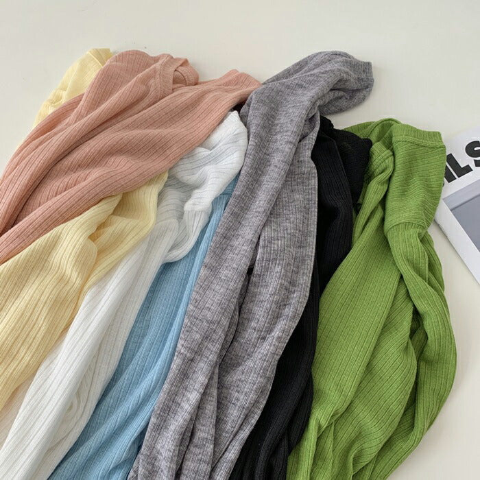 リブニットトップス