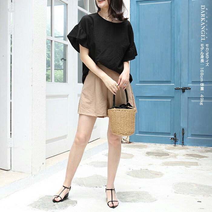 リネンタッチハーフパンツ