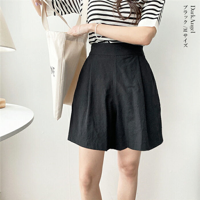 リネンタッチハーフパンツ