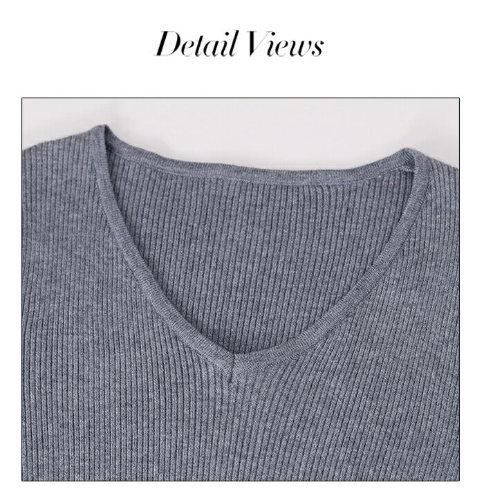 リブニットトップス