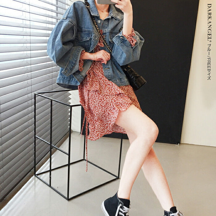 バルーン袖デニムジャケット