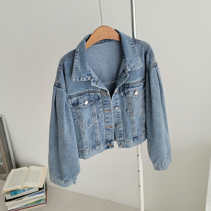 バルーン袖デニムジャケット