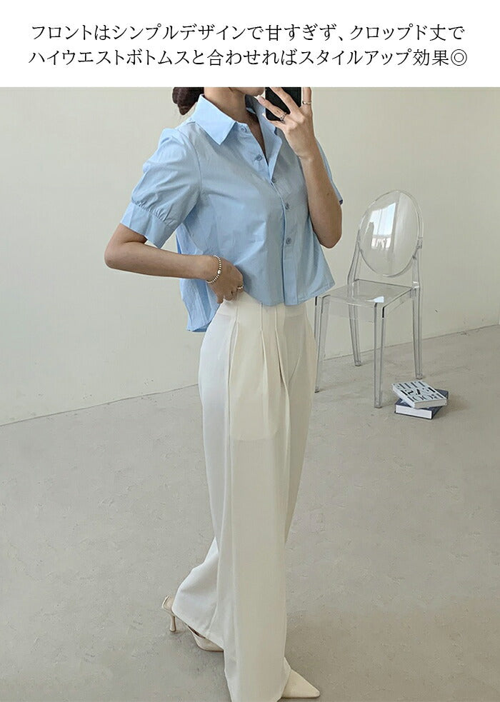 バックタックブラウス