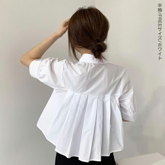 バックタックブラウス