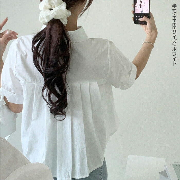 バックタックブラウス