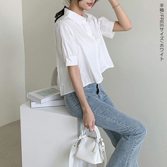 バックタックブラウス