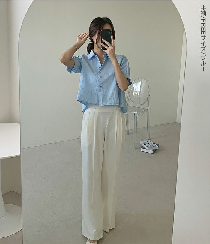 バックタックブラウス