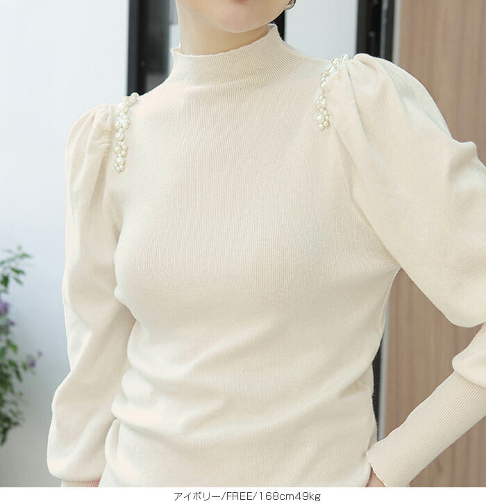 スリーブニットトップス