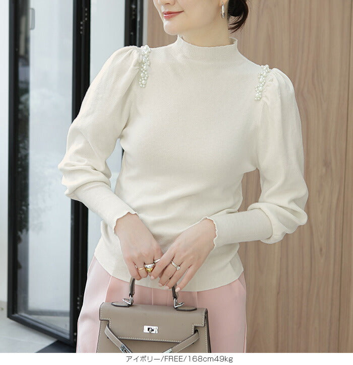 スリーブニットトップス