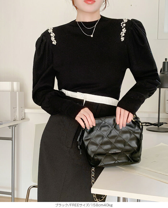 スリーブニットトップス