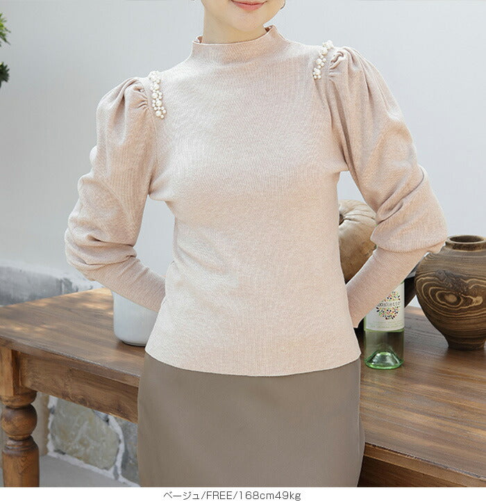 スリーブニットトップス