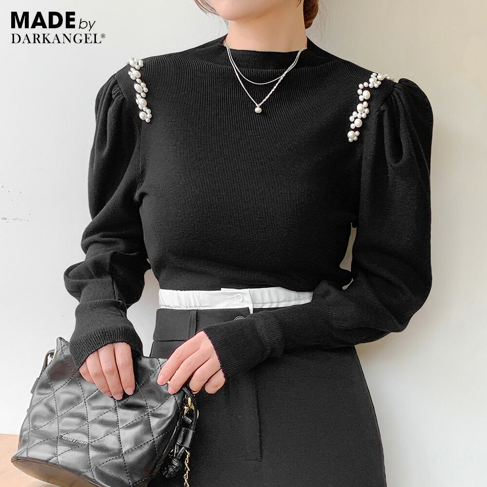 スリーブニットトップス