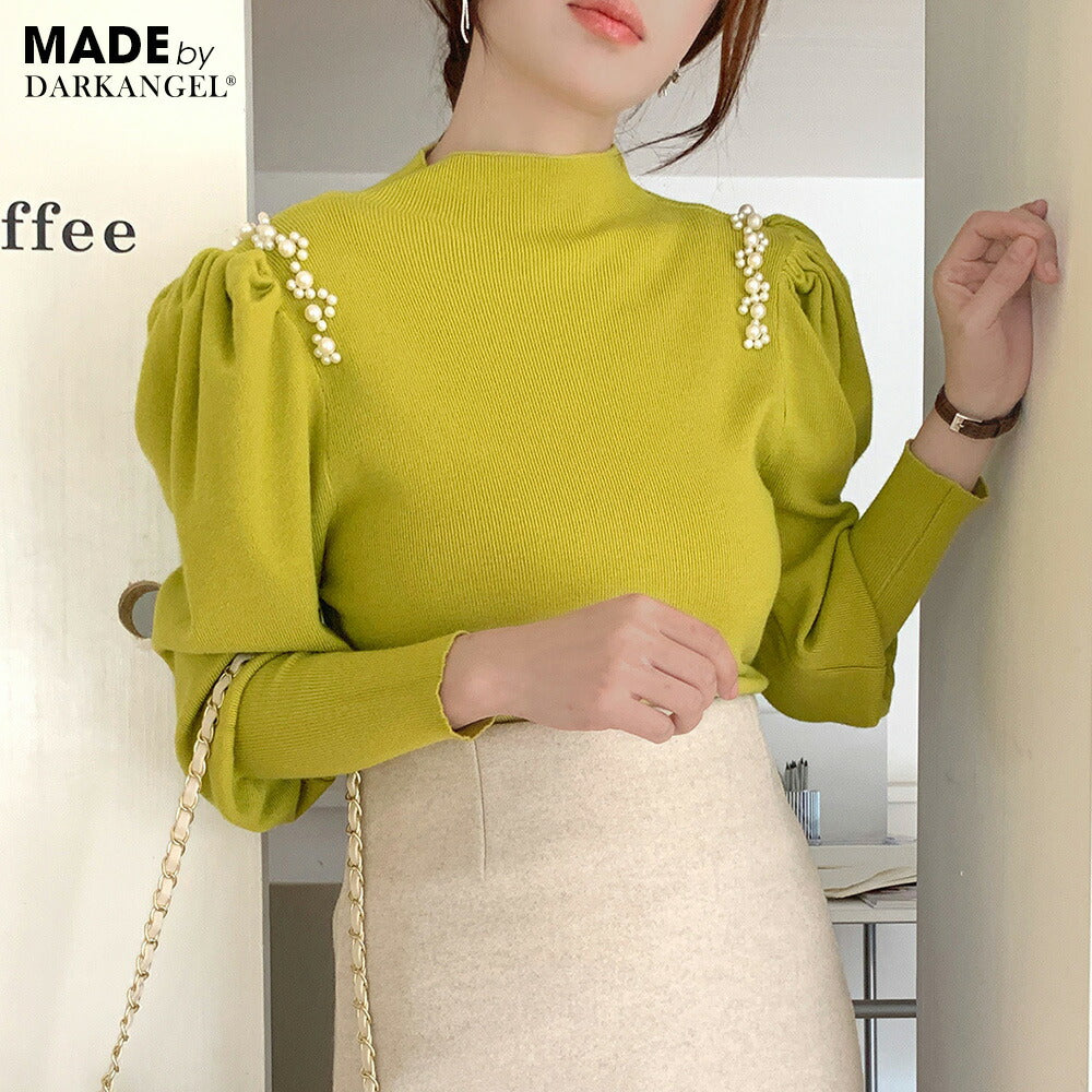 スリーブニットトップス