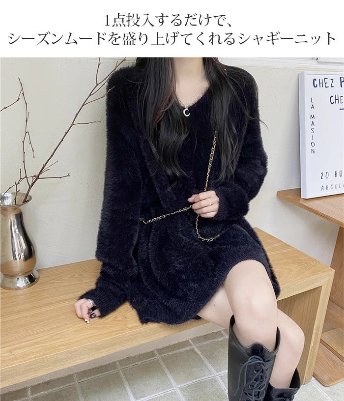 マシュマロタッチVネックチュニックワンピース