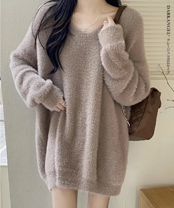 マシュマロタッチVネックチュニックワンピース