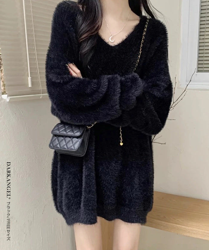 マシュマロタッチVネックチュニックワンピース