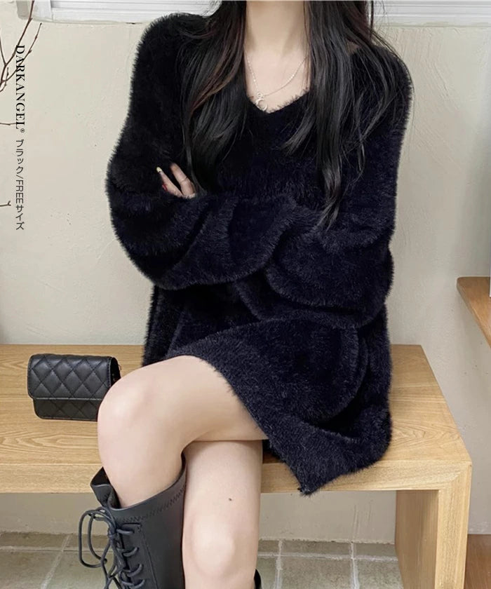 マシュマロタッチVネックチュニックワンピース