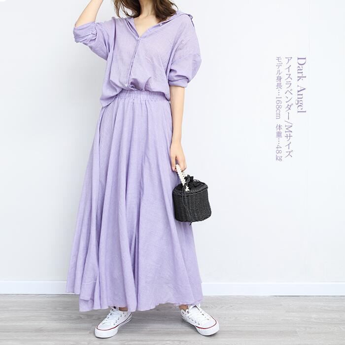 リネンタッチシャツブラウス