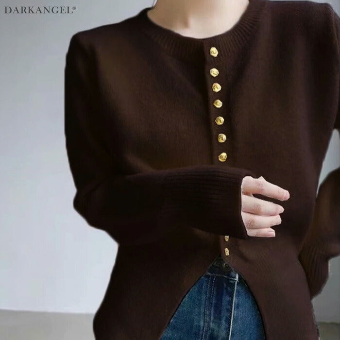 スリットヘムカーディガン