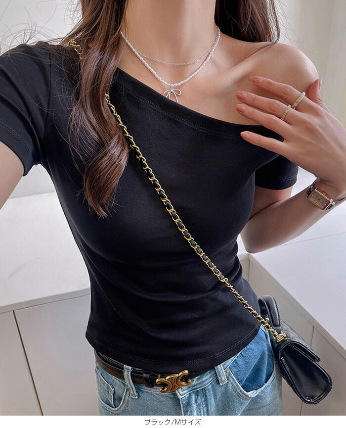 ワンショルダーTシャツ