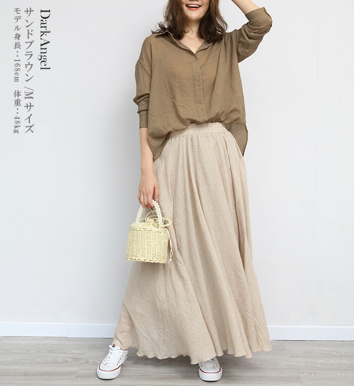 リネンタッチシャツブラウス