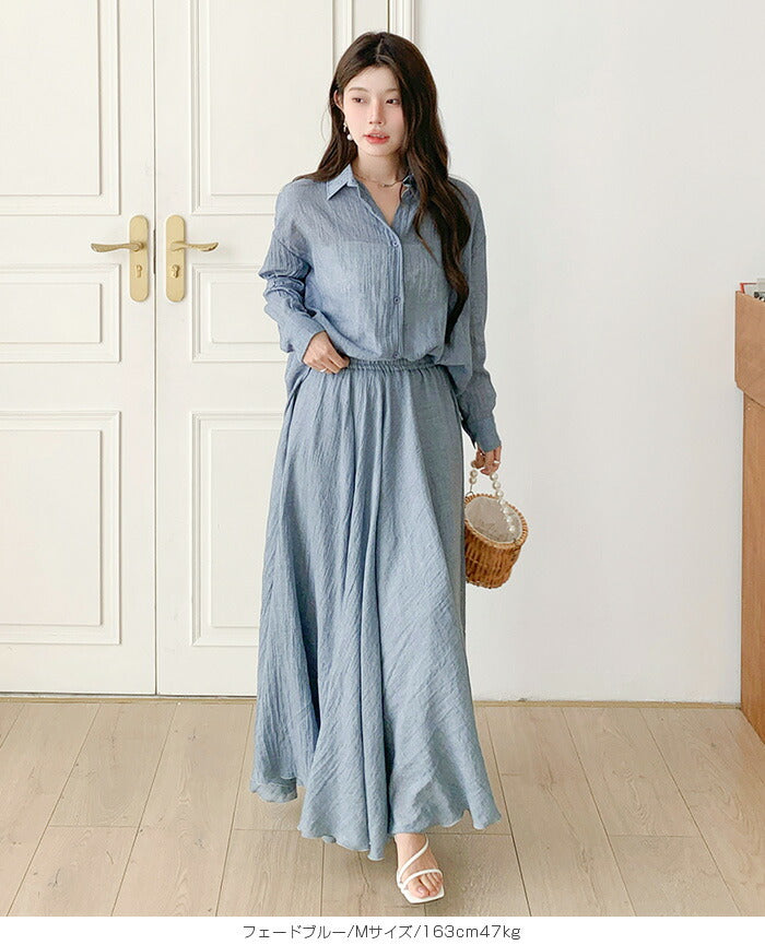 リネンタッチシャツブラウス