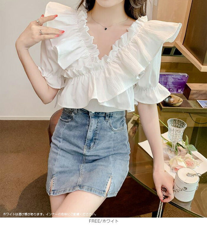 マルチwayフリルブラウス