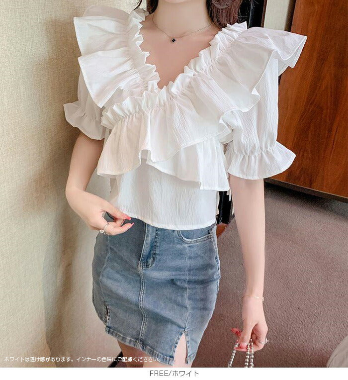 マルチwayフリルブラウス