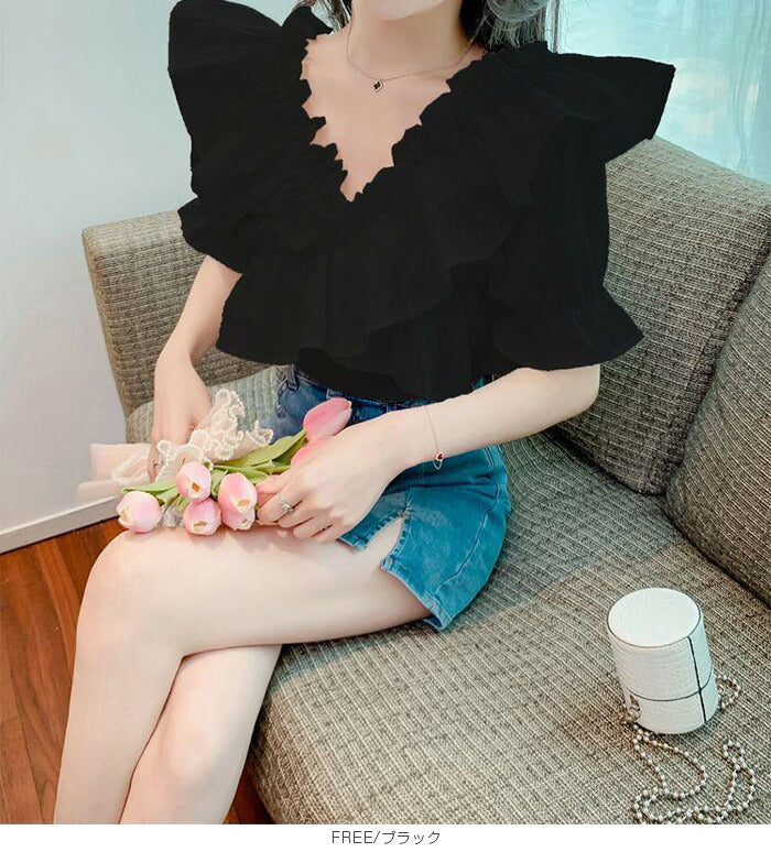 マルチwayフリルブラウス