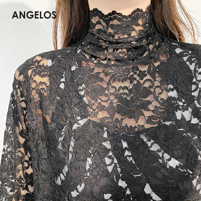 花柄ストレッチ長袖Tシャツ