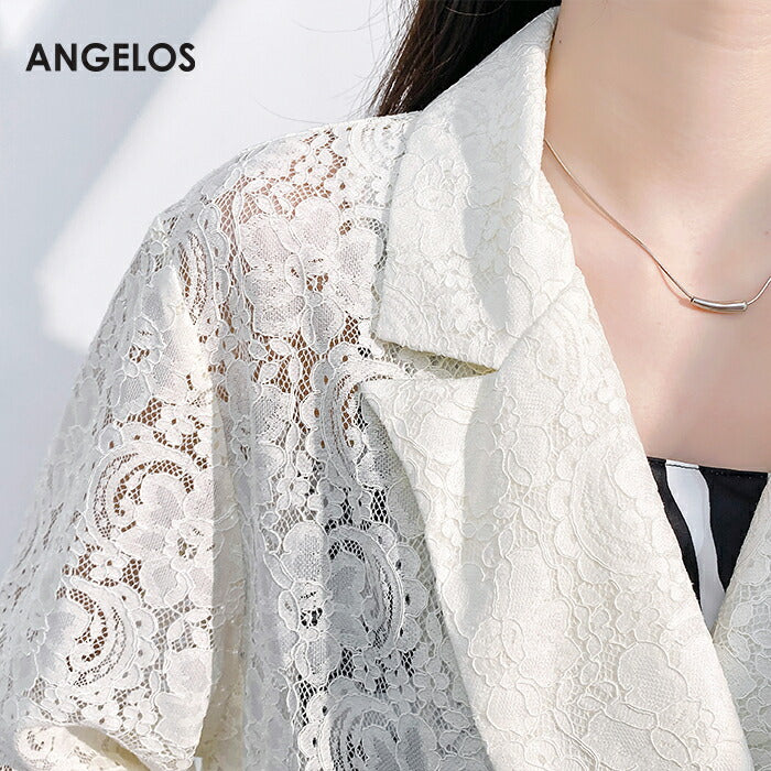 総レースダブルテーラードジャケット