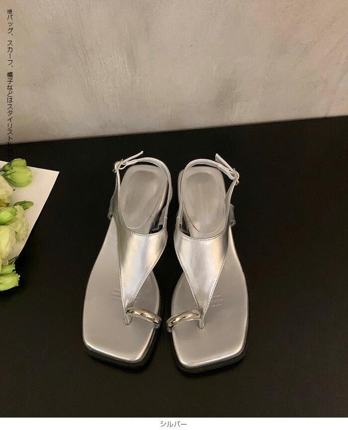 メタルハートビーチサンダル