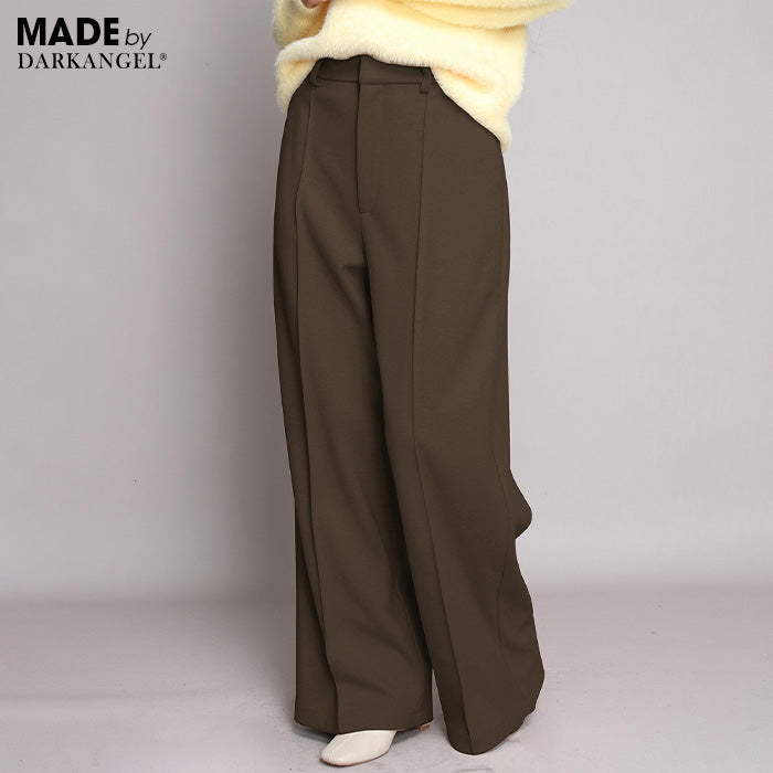 元祖裏起毛ピンタック入りワイドパンツ