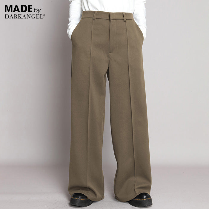 元祖裏起毛ピンタック入りワイドパンツ