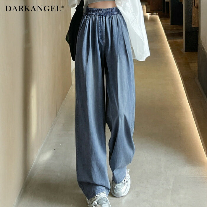 涼感デニムパンツ