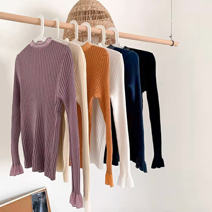 ポイントシアーリブニット