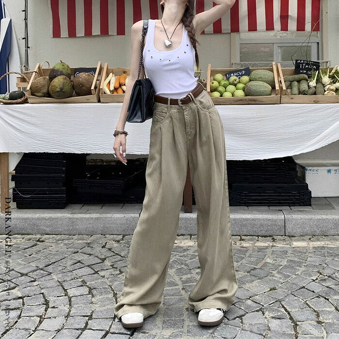 選べる着丈ワイドパンツ