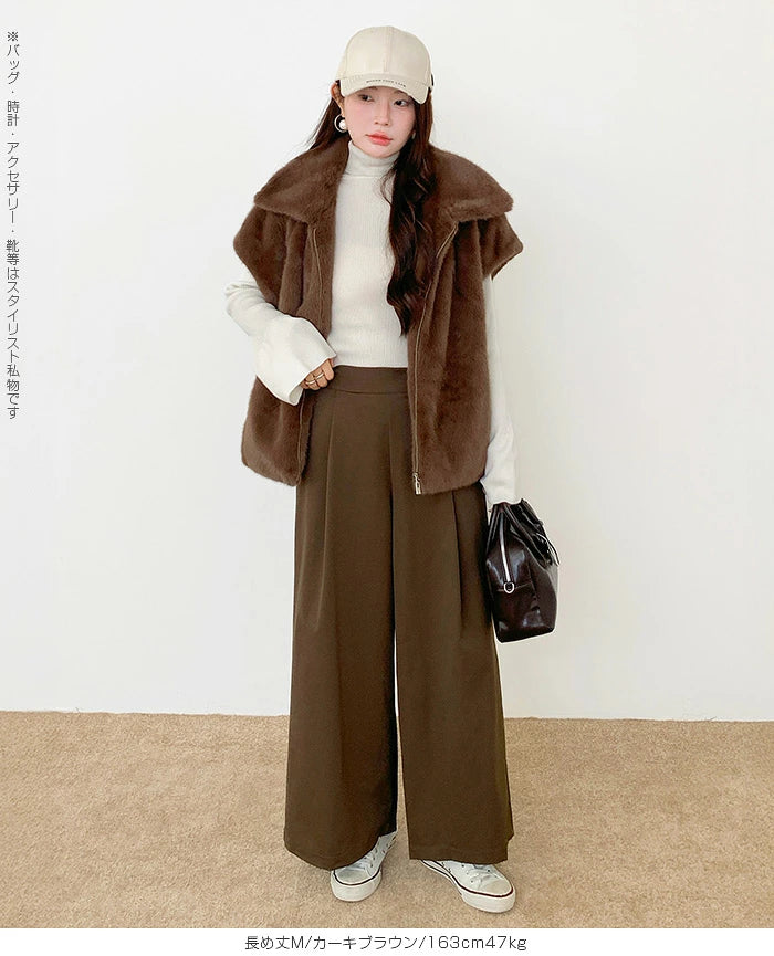 04size | タック入りイージーフレアパンツ