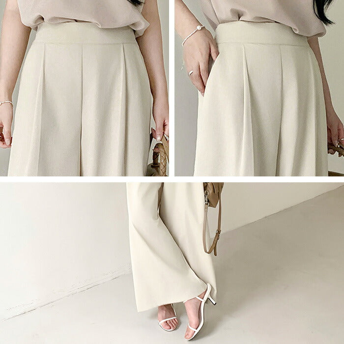 04size | タック入りイージーフレアパンツ