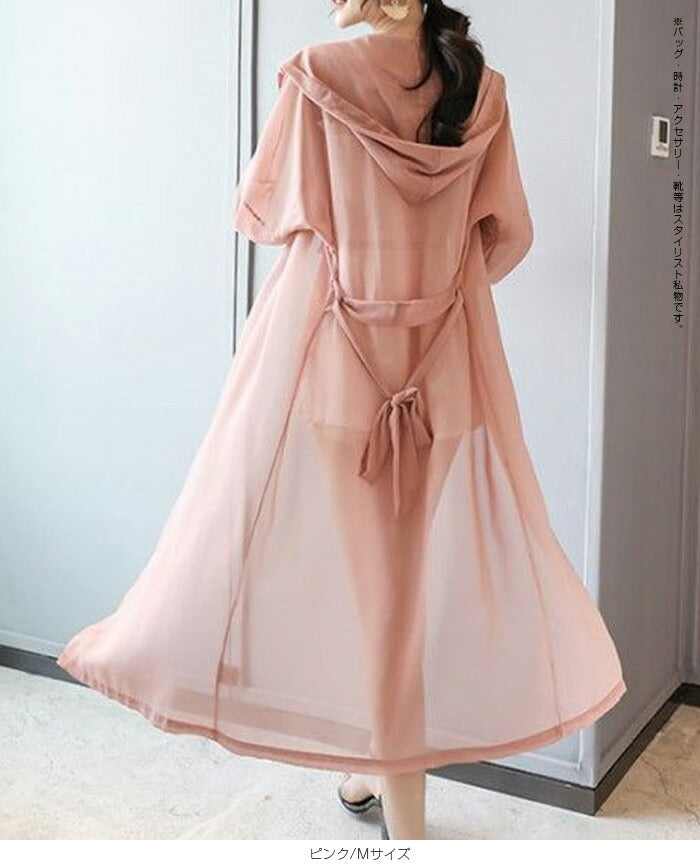 シアーロングカーディガン