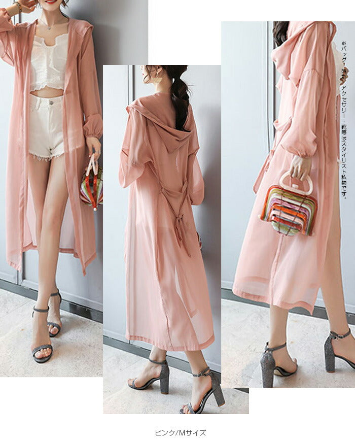 シアーロングカーディガン