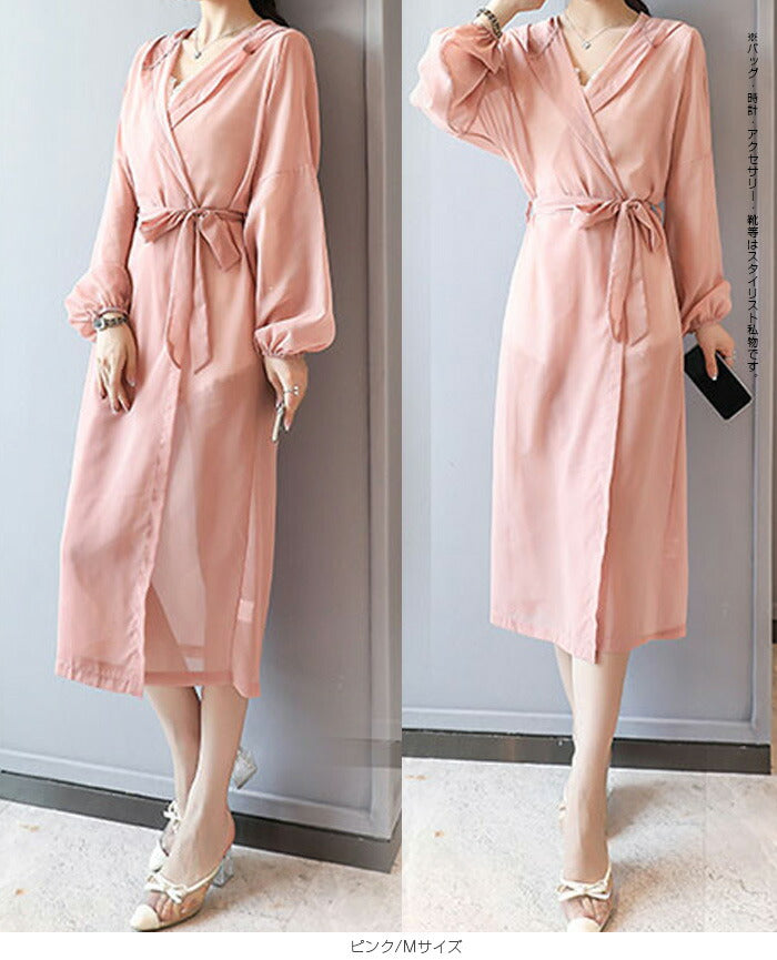 シアーロングカーディガン