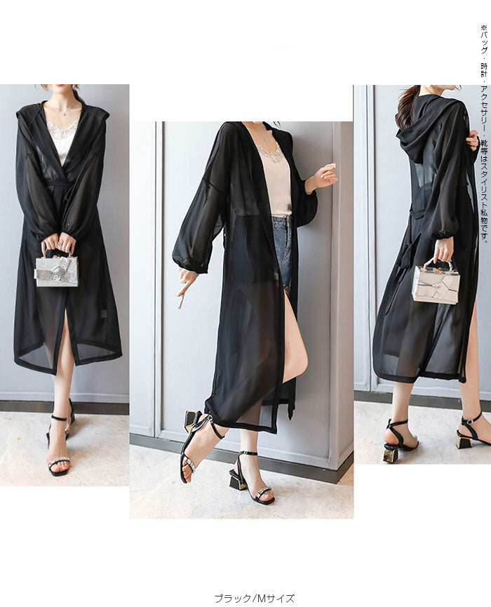 シアーロングカーディガン