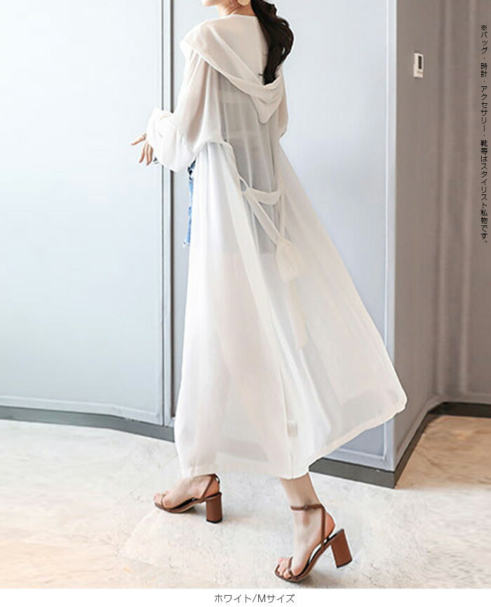 シアーロングカーディガン