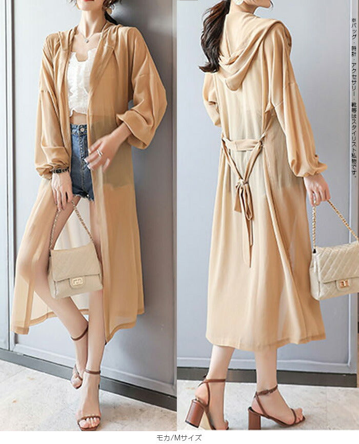 シアーロングカーディガン