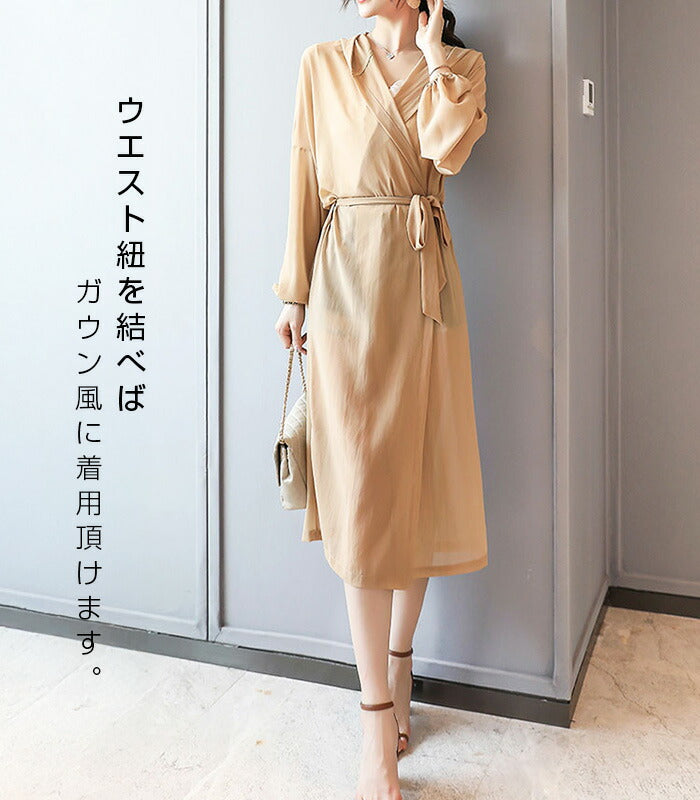 シアーロングカーディガン